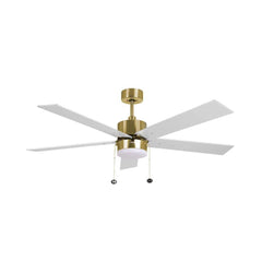 5-Blade 52" CG Modern Fan White Blades Pull Chain 3K, 4K, 5K