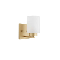 1-Light White Glass Vanity - CG