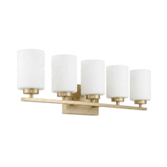 5-Light White Glass Vanity - CG