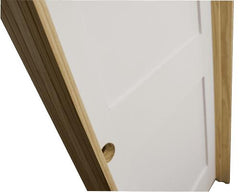 24 in x 80 in White 2-Panel Shaker Solid Core Primed MDF Prehung Interior Door