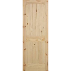 28 in. x 80 in. Cheyenne Knotty Pine Solid Core Interior Door Slab