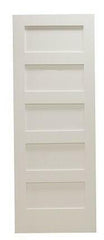 28 in x 80 in Shaker 5-Panel Solid Core Primed MDF Interior Door Slab