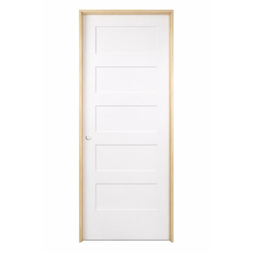 28inx80inShaker5-PanelSolidCorePrimedMDFPrehungInteriorDoor_1