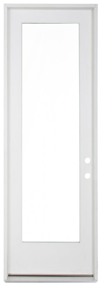 2/8x8/0 Primed Fiberglass Full Clear Exterior Door