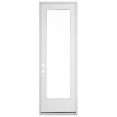 2/8x8/0 Primed Fiberglass Full Clear Exterior Door