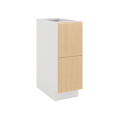 Modernform Cabinet Natural Oak 12" W X 34 1/2" H X 24" D  2 Drawer Base Cabinet