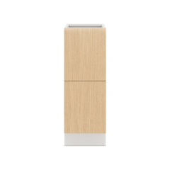 Modernform Cabinet Natural Oak 12" W X 34 1/2" H X 24" D  2 Drawer Base Cabinet