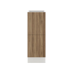 Modernform Cabinet Walnut 12" W X 34 1/2" H X 24" D  2 Drawer Base Cabinet