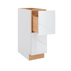 Modernform Cabinet Gloss White 12" W X 34 1/2" H X 24" D  2 Drawer Base Cabinet