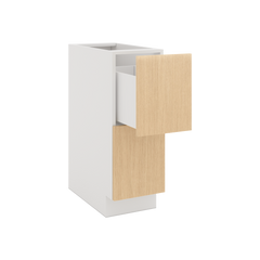 Modernform Cabinet Natural Oak 12" W X 34 1/2" H X 24" D  2 Drawer Base Cabinet