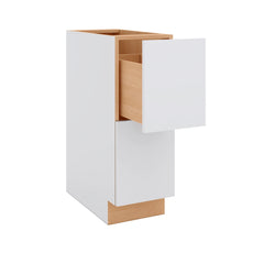 Modernform Cabinet Matte White 12" W X 34 1/2" H X 24" D  2 Drawer Base Cabinet