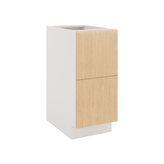 Modernform Cabinet Natural Oak 15" W X 34 1/2" H X 24" D  2 Drawer Base Cabinet