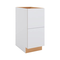 Modernform Cabinet Matte White 15" W X 34 1/2" H X 24" D  2 Drawer Base Cabinet