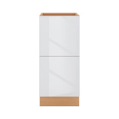 Modernform Cabinet Gloss White 15" W X 34 1/2" H X 24" D  2 Drawer Base Cabinet