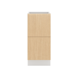 Modernform Cabinet Natural Oak 15" W X 34 1/2" H X 24" D  2 Drawer Base Cabinet