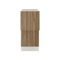 Modernform Cabinet Walnut 15" W X 34 1/2" H X 24" D  2 Drawer Base Cabinet