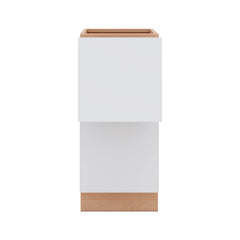 Modernform Cabinet Matte White 15" W X 34 1/2" H X 24" D  2 Drawer Base Cabinet