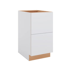 Modernform Cabinet Matte White 18" W X 34 1/2" H X 24" D  2 Drawer Base Cabinet