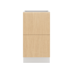Modernform Cabinet Natural Oak 18" W X 34 1/2" H X 24" D  2 Drawer Base Cabinet