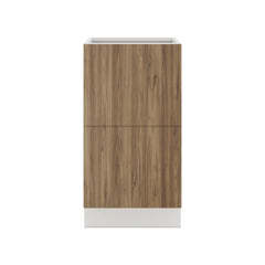 Modernform Cabinet Walnut 18" W X 34 1/2" H X 24" D  2 Drawer Base Cabinet