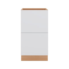 Modernform Cabinet Matte White 18" W X 34 1/2" H X 24" D  2 Drawer Base Cabinet