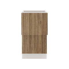 Modernform Cabinet Walnut 18" W X 34 1/2" H X 24" D  2 Drawer Base Cabinet