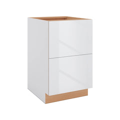Modernform Cabinet Gloss White 21" W X 34 1/2" H X 24" D  2 Drawer Base Cabinet