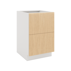 Modernform Cabinet Natural Oak 21" W X 34 1/2" H X 24" D  2 Drawer Base Cabinet