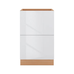 Modernform Cabinet Gloss White 21" W X 34 1/2" H X 24" D  2 Drawer Base Cabinet