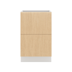 Modernform Cabinet Natural Oak 21" W X 34 1/2" H X 24" D  2 Drawer Base Cabinet