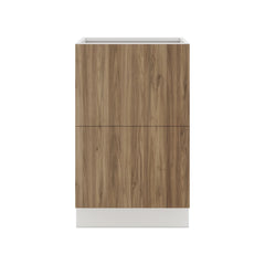 Modernform Cabinet Walnut 21" W X 34 1/2" H X 24" D  2 Drawer Base Cabinet