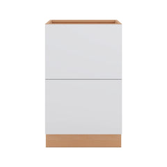 Modernform Cabinet Matte White 21" W X 34 1/2" H X 24" D  2 Drawer Base Cabinet