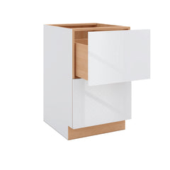 Modernform Cabinet Gloss White 21" W X 34 1/2" H X 24" D  2 Drawer Base Cabinet