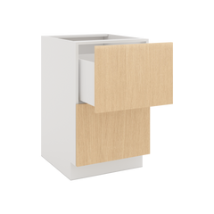 Modernform Cabinet Natural Oak 21" W X 34 1/2" H X 24" D  2 Drawer Base Cabinet