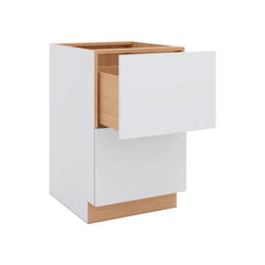 Modernform Cabinet Matte White 21" W X 34 1/2" H X 24" D  2 Drawer Base Cabinet