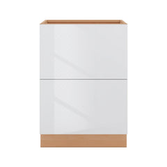 Modernform Cabinet Gloss White 24" W X 34 1/2" H X 24" D  2 Drawer Base Cabinet