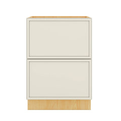 Modernform Cabinet Slim Dove White 24" W X 34 1/2" H X 24" D  2 Drawer Base Cabinet