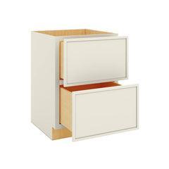 Modernform Cabinet Slim Dove White 24" W X 34 1/2" H X 24" D  2 Drawer Base Cabinet