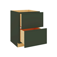 Modernform Cabinet Slim Sage Green 24" W X 34 1/2" H X 24" D  2 Drawer Base Cabinet