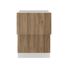 Modernform Cabinet Walnut 24" W X 34 1/2" H X 24" D  2 Drawer Base Cabinet