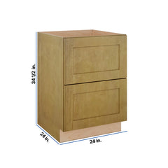 Modernform Cabinet Natural Shaker 24" W X 34 1/2" H X 24" D  2 Drawer Base Cabinet