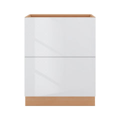 Modernform Cabinet Gloss White 27" W X 34 1/2" H X 24" D  2 Drawer Base Cabinet