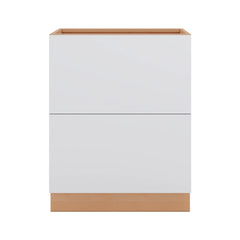 Modernform Cabinet Matte White 27" W X 34 1/2" H X 24" D  2 Drawer Base Cabinet