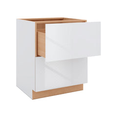 Modernform Cabinet Gloss White 27" W X 34 1/2" H X 24" D  2 Drawer Base Cabinet