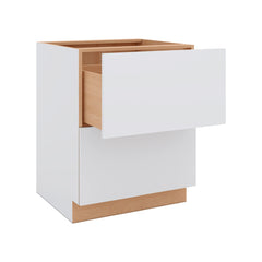 Modernform Cabinet Matte White 27" W X 34 1/2" H X 24" D  2 Drawer Base Cabinet