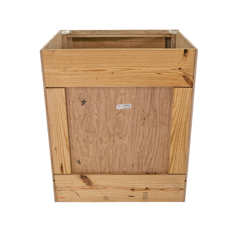 Kitchen Drawer Base Cabinet | Unfinished Poplar | Shaker Style | 30 in | 2 Drawer