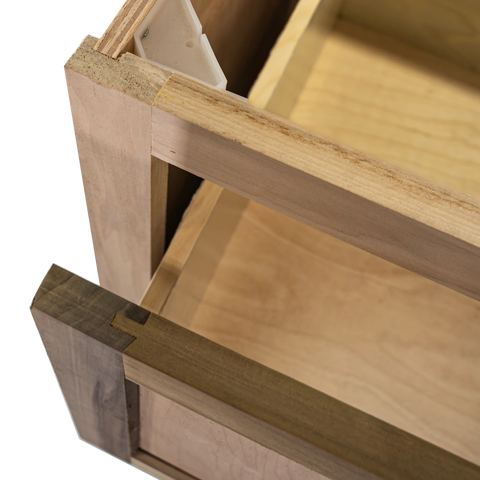 Kitchen Drawer Base Cabinet | Unfinished Poplar | Shaker Style | 30 in | 2 Drawer