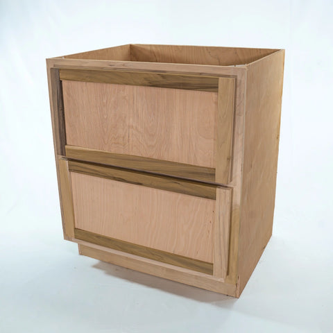Kitchen Drawer Base Cabinet | Unfinished Poplar | Shaker Style | 36 in | 2 Drawer