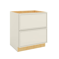 Modernform Cabinet Slim Dove White 30" W X 34 1/2" H X 24" D  2 Drawer Base Cabinet