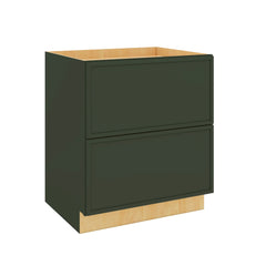 Modernform Cabinet Slim Sage Green 30" W X 34 1/2" H X 24" D  2 Drawer Base Cabinet
